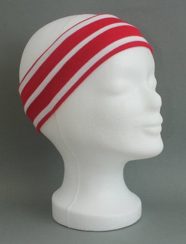 Stirnband rot - weiss gestreift für Erwachsene von Modas von AS Bekleidungswerk GmbH