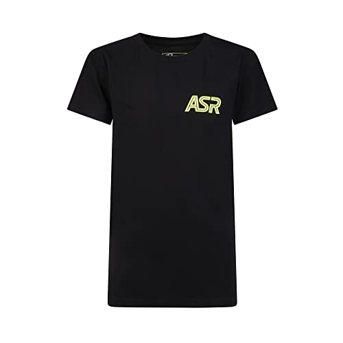 AS ROMA GIL ASR Damen T-Shirt, Schwarz und Neongelb, Extra Large, Schwarz und Neongelb, X-Large von AS Roma