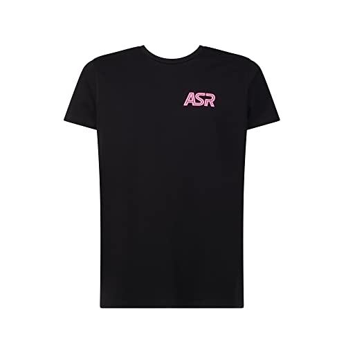 AS ROMA GIL ASR Herren T-Shirt, Schwarz und Fluo-Pink, Extra Large, Schwarz und Rosa Fluo, XL von AS Roma