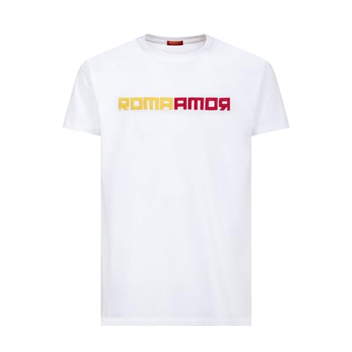 NICOMAX Unisex Rm T-Shirt, Weiß, L von AS Roma