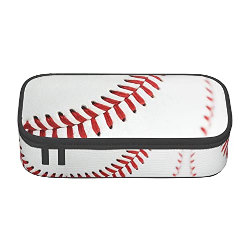 ASEELO Baseball-Spitzen-Federmäppchen, großes Fassungsvermögen, für Stifte, große Aufbewahrung, strapazierfähig, 3 Fächer von ASEELO