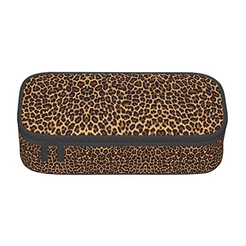 ASEELO Federmäppchen mit Leopardenmuster und großem Fassungsvermögen, große Aufbewahrung, Stifttasche, strapazierfähig, 3 Fächer von ASEELO