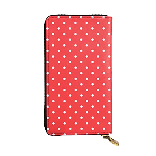 ASEELO Happy Fathers Day Leder-Geldbörse für Damen und Herren, mit Reißverschluss, Clutch-Tasche, Kreditkartenhalter, Reise-Geldbörse, Rot und Weiß gepunktet, Einheitsgröße ASEELO Happy Fathers Day Leder-Geldbörse für Damen und Herren, mit Reißverschluss, Clutch-Tasche, Kreditkartenhalter, Reise-Geldbörse, Rot und Weiß gepunktet, Einheitsgröße von ASEELO