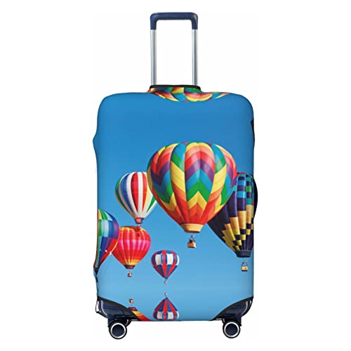 ASEELO Heißluftballon-Kofferabdeckung, Reisegepäckabdeckung, Kofferschutz, passend für 45,7 - 81,3 cm Gepäck, Schwarz, X-Large von ASEELO