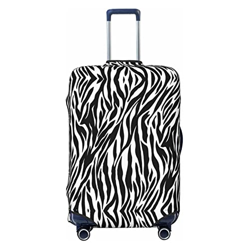 ASEELO Kofferüberzüge mit Zebramuster, elastische Gepäckabdeckung, waschbare Reisegepäckabdeckung, für Urlaub, Reisen., Schwarz, Medium von ASEELO