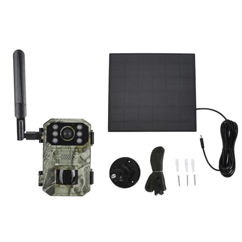 ASHATA 4K-Hinterkamera mit, Bewegungserkennung, Solarpanel, Außenüberwachungskamera für die Jagd von ASHATA