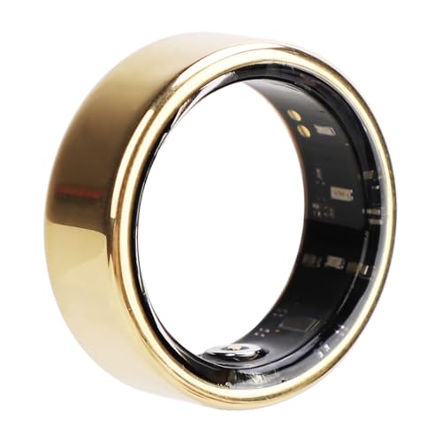 ASHATA Smart Ring, Trainingsverfolgung, Schlafanalyse, Titanlegierung, Gold, Leicht, für Nova Smart Ring, mit Mobiler App-Unterstützung (Größe 10) von ASHATA