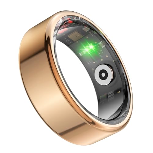 ASHATA Smart Ring Tracker, Fitness Tracker Smart Ring, Smart Rings für Männer und Frauen BT Electric Book Page Turning Music Control Kamera Fernbedienung für Android für IOS (Roségold) von ASHATA
