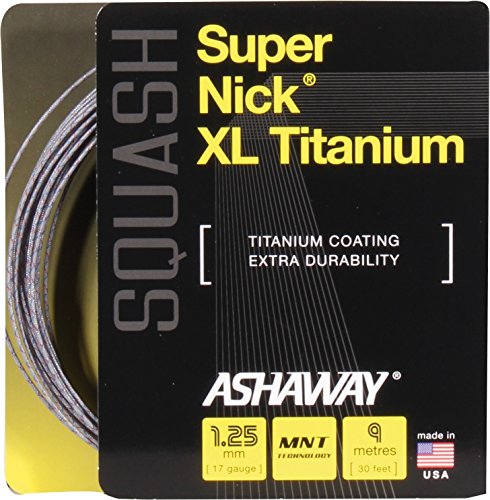 ASHAWAY Squash-Besaitung Supernick XL Titan, weiß/grau, 9 m von ASHAWAY