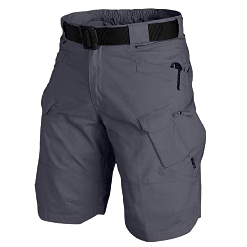 ASHEET Multi-Pocket-Shorts Outdoor Männer Klassische Shorts Solid Wasserdicht Schnelltrocknend Polyester Casual Multi-Pocket Shorts Cargo Shorts von ASHEET
