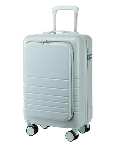 ASHSDI Koffer Reisekoffer Trolley Handgepäck, Von Der Fluggesellschaft Zugelassen, Leichter Koffer, Hartschalen-Reisegepäck Boardcase Handgepäck (Color : Blue, Size : 22in) von ASHSDI