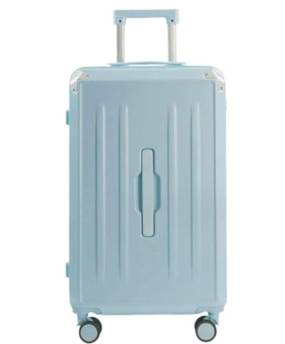 ASHSDI Koffer Reisekoffer Trolley Koffer Mit Getränkehalter, USB-Spinnerrädern, Hartschalengepäck, Handgepäck Boardcase Handgepäck (Color : Blue, Size : 24inch) von ASHSDI