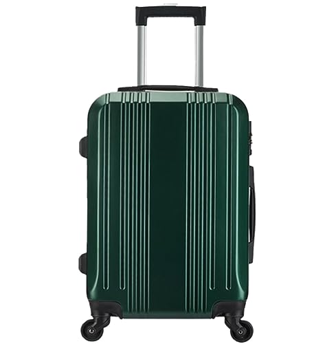 ASHSDI Koffer Reisekoffer Trolley Leichter Hartschalen-Handgepäck-Sicherheitskoffer Mit Großem Fassungsvermögen Boardcase Handgepäck (Color : Grün, Size : 20IN) von ASHSDI