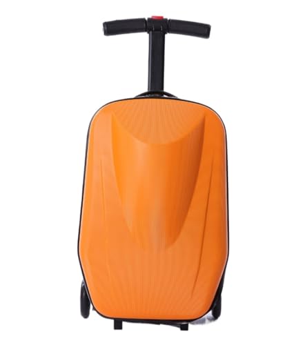 ASHSDI Koffer Reisekoffer Trolley Trolley-Gepäck Aus Aluminiumlegierung, Verschleißfest Und Stoßdämpfend, Hartschalengepäck Boardcase Handgepäck (Color : Orange, Size : 20in) von ASHSDI