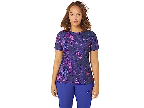 ASICS 2012C853-400 All Over Print SS TOP T-Shirt Damen Eggplant/Blue Violet Größe M von ASICS