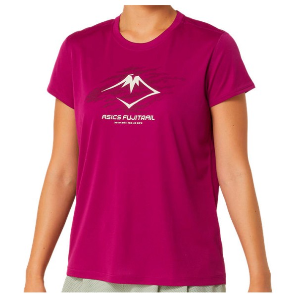 Asics - Women's Fujitrail Logo S/S Top - Laufshirt Gr L;M;S;XL;XS rosa;weiß von ASICS