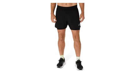 asics core run 5in schwarz herren 2 in 1 shorts von ASICS