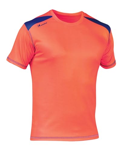 ASIOKA 182/17 Kombiniertes Laufshirt für Erwachsene, Unisex, M/kurz, orange/royal, S von ASIOKA