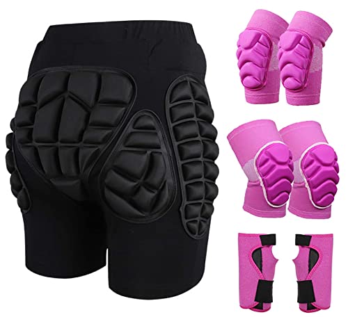 3D, Erwachsene/Kinder Skiing Protective Padded Shorts Hosen, Schutzhose Gepolstert Protektorhose Hüfte Atmungsaktive Sporthose Für Eislaufen Schützende gepolsterte Shorts ( Color : B2 , Size : XL ) von ASIYAN
