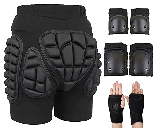 3D Protektorenhose, Erwachsene/Kinder Skiing Protective Padded Shorts Hosen, Schutzhose Gepolstert Protektorhose Hüfte Atmungsaktive Sporthose Für Schützende gepolsterte Shorts (Color : A2, Size : L von ASIYAN