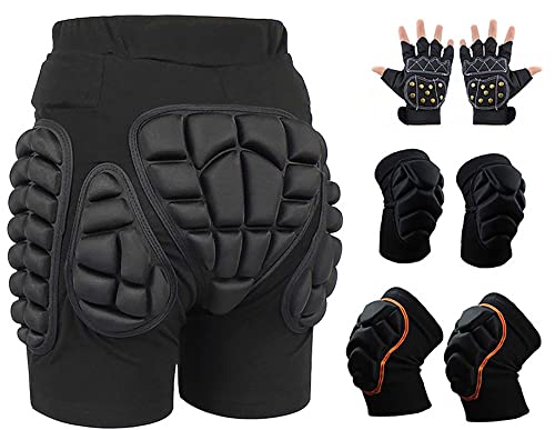 ASIYAN Schutz-Shorts Für Snowboarding, Skaten Und Skifahren, 3D-Schutz Für Hüfte, Po Und Steißbein Schützende gepolsterte Shorts (Color : D1, Size : XL) von ASIYAN