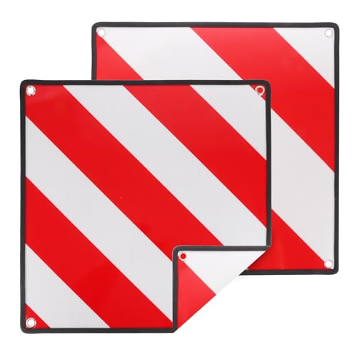 ASelected 50 x 50 CM Warntafel Fahrradträger Warntafel Italien und Spanien 2in1 Warntafel aus Aluminium mit Befestigungslöchern für Fahrradträger Heckträger Heckanhänger Wohnwagen von ASelected