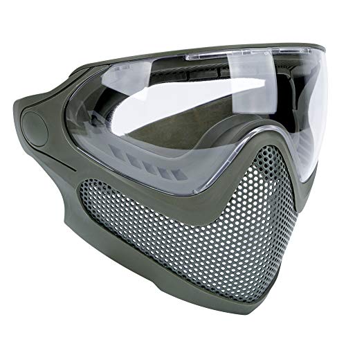 ATAIRSOFT Airsoft Maske 2 Modi Taktische Sicherheit Schutz Vollmaske Antibeschlagbrille Set mit 3 Wechselobjektiven OD von ATAIRSOFT