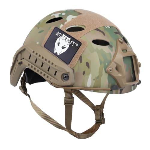 ATAIRSOFT PJ Stil Verstellbar Einstellbarer SWAT Schneller Helm für Armee Militär CQB Kampf Taktisch Paintball (MC,M) von ATAIRSOFT