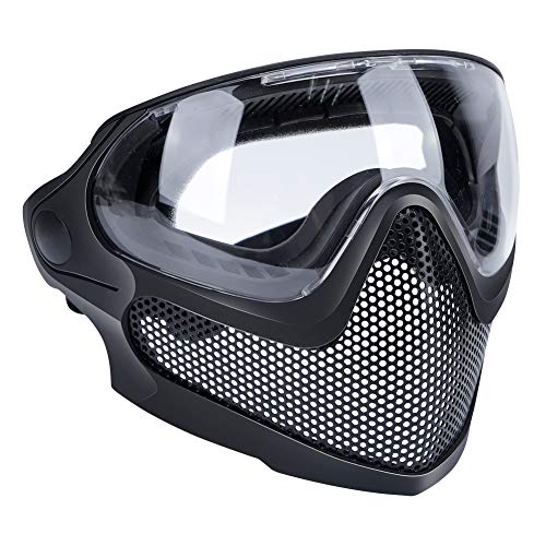 ATAIRSOFT Airsoft Maske 2 Modi Taktische Sicherheit Schutz Vollmaske Antibeschlagbrille Set mit 3 Wechselobjektiven Black von ATAIRSOFT