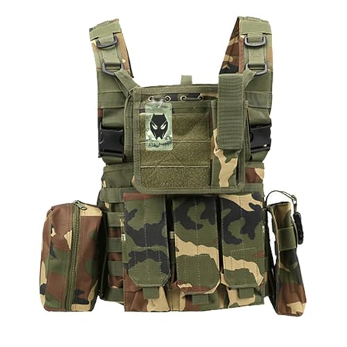 ATAIRSOFT Softair Militär Armee Taktischer Kampf Molle RRV Weste Mit Beutel Für CS Airsoft Jagd Camping im Freien (WL) von ATAIRSOFT