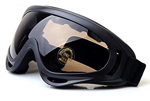 ATAIRSOFT Taktisch UV400 Anti-UV Snowboardbrille Sonnenbrille Brillen Winddicht Staubdicht Professionelle Winterski-Schutzbrille (Braun) von ATAIRSOFT