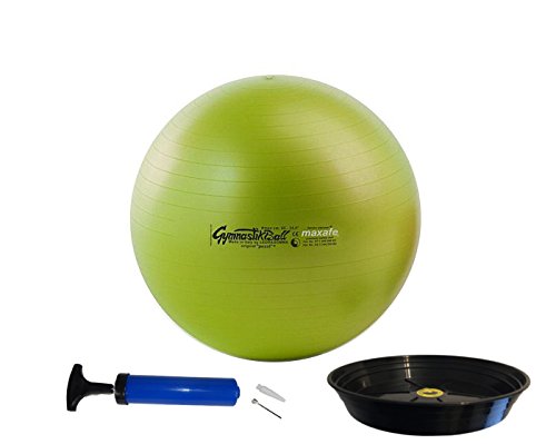 ATC Handels GmbH Pezzi Gymnastikball MAXAFE - Set - inkl. Ballschale + Pumpe 53cm Apfel grün von ATC Handels GmbH
