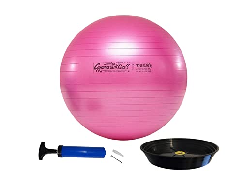 ATC Handels GmbH Pezzi Gymnastikball MAXAFE - Set - inkl. Ballschale + Pumpe 53cm Fuchsia von ATC Handels GmbH