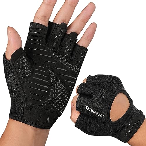 ATERCEL Fitness Handschuhe Herren Damen mit Vollhandpolsterung Trainingshandschuhe, Sporthandschuhe geeignet für Fitnessstudio, Gewichtheben, Radfahren M von ATERCEL