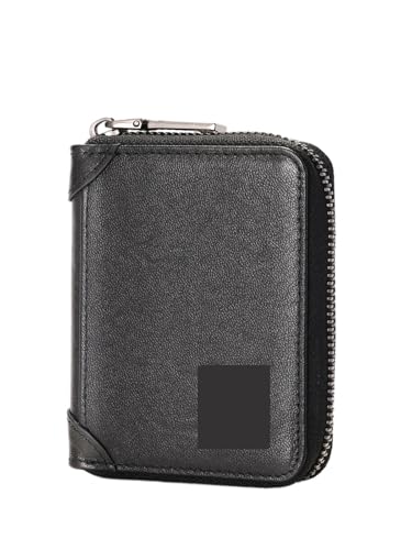 ATEUXOL Kartenetui Herren-Geldbörse mit RFID-Schutz, Kartenetui aus PU-Leder 11 Kartenfächern(Balck) von ATEUXOL