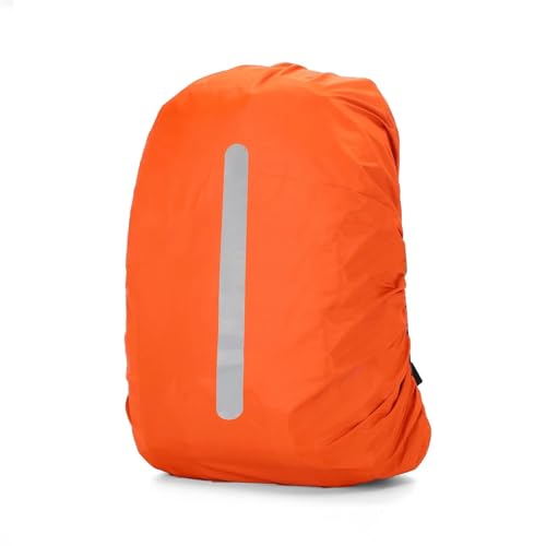 ATEUXOL wasserdichte Schutzhülle für Rucksäcke 2Pcs Regen Abdeckung Rucksack Reflektierende 20L 35L 45L 60L Tasche Outdoor Camping Wandern Klettern Regenschutz(Other,Type A Orange) von ATEUXOL