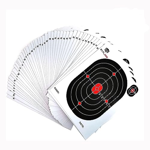 ATFLBOX 17.8 x 22.9 cm BB Gun Target Papers für Pellet Trap Shooting Target Holder, Packung mit 100 Stück von ATFLBOX