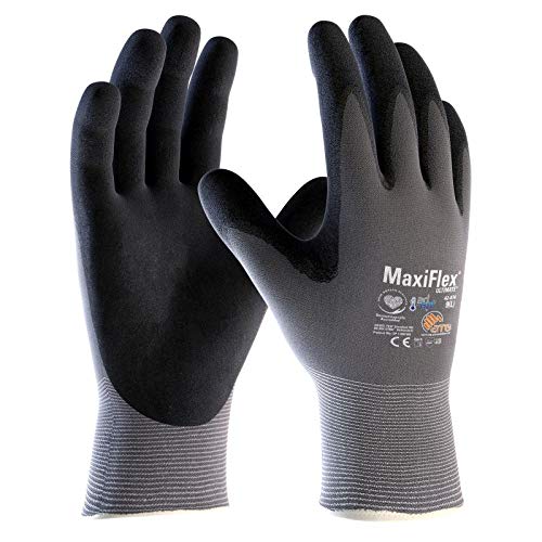ATG Handschuhe 34-874 Montagehandschuhe MaxiFlex Ultimate grau/schwarz 6 von ATG