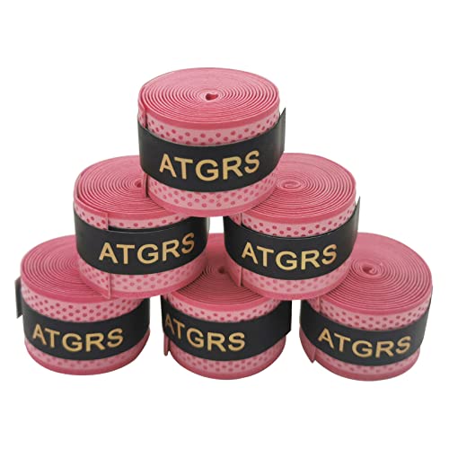 ATGRS Griffband für Tennis- und Badminton-Schläger, rutschfest, saugfähig, 6 Stück (6pcs Lotus Color) von ATGRS