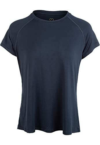 ATHLECIA Damen T-Shirt Gaina mit atmungsaktiven Fasern 2101 Dark Sapphire, 44 von ATHLECIA