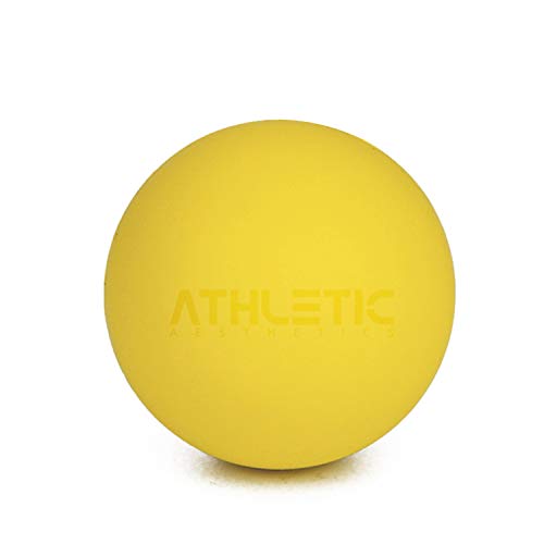 ATHLETIC AESTHETICS Massage-Ball [6cm Durchmesser] - Als Lacrosse-Ball und Faszien-Ball zur Selbstmassage und zur Triggerpunkttherapie (genaue Behandlung von Verspannungen) geeignet (Gelb) von ATHLETIC AESTHETICS