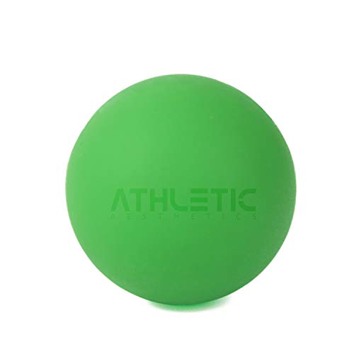 ATHLETIC AESTHETICS Massage-Ball [6cm Durchmesser] - Als Lacrosse-Ball und Faszien-Ball zur Selbstmassage und zur Triggerpunkttherapie (genaue Behandlung von Verspannungen) geeignet (Grün) von ATHLETIC AESTHETICS
