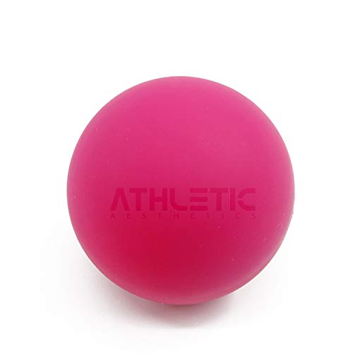 Massage-Ball [6cm Durchmesser] - Als Lacrosse-Ball und Faszien-Ball zur Selbstmassage und zur Triggerpunkttherapie (genaue Behandlung von Verspannungen) geeignet (Pink) von ATHLETIC AESTHETICS
