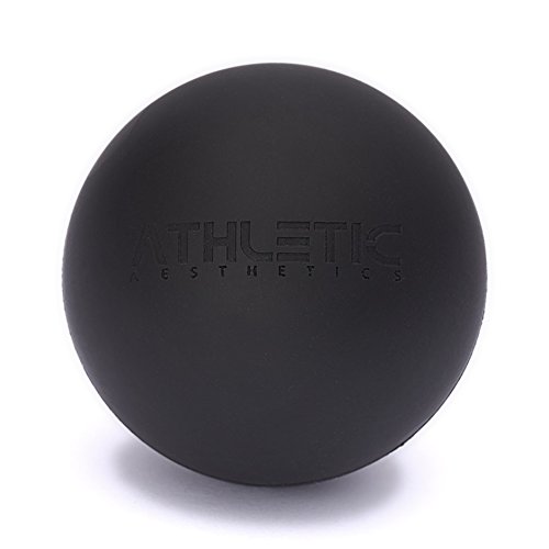 Massage-Ball [6cm Durchmesser] - Als Lacrosse-Ball und Faszien-Ball zur Selbstmassage und zur Triggerpunkttherapie (genaue Behandlung von Verspannungen) geeignet (Schwarz) von ATHLETIC AESTHETICS