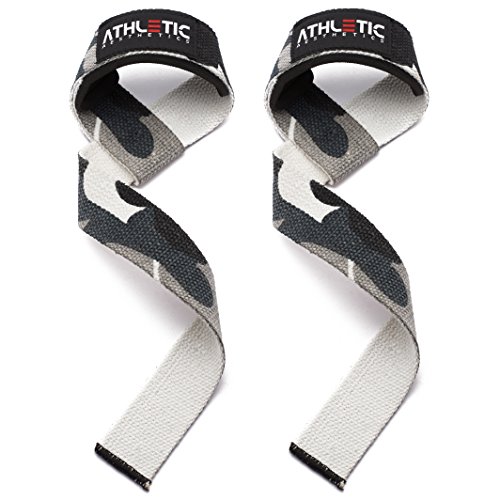 Athletic Aesthetics Zughilfen für Krafttraining und Bodybuilding (gepolstert) - Profi Lifting Straps 60 cm Länge für Fitness, Weightlifting, Kreuzheben - Zughilfe im Paar für Frauen und Männer von ATHLETIC AESTHETICS