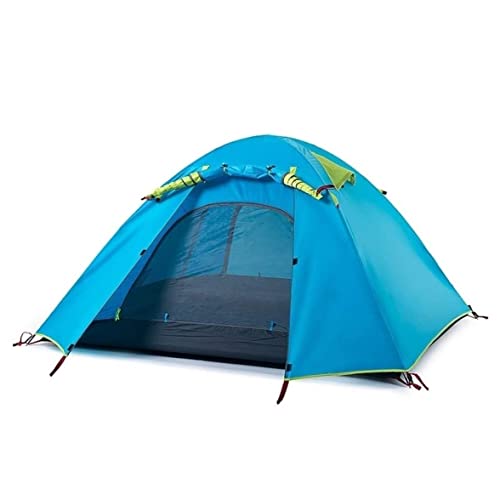 ATHUAH ATHUAH Zelte Campingzelt UPF 50 UV-Schutz Campingzelt Wanderzelt 2-4 Personen Campingausrüstung Regenfestes Outdoor-Zelt Zelt Wandern und Reisen (Blau: Blau, Größe: 210 x 210 x 130 cm) von ATHUAH
