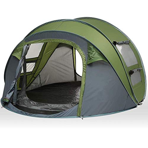 ATHUAH Einfaches 4-Personen-Popup-Zelt mit automatischer Installation, Markise für den Strand, sofortige Familienzelte für Camping, Wandern und Reisen von ATHUAH