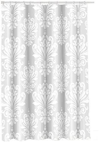 ATHUAH Eleganter PEVA-Duschvorhang mit Blumenmuster, weiße Badezimmervorhänge, verdickender Trennvorhang von ATHUAH