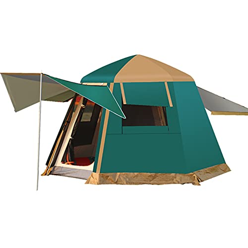 ATHUAH Familien-Campingzelt, wasserdicht, doppelschichtig, hydraulisches Zelt mit automatischer Öffnung, wasserdichtes Kuppelzelt mit Veranda zum Klettern, Angeln, Festivals, Garten von ATHUAH