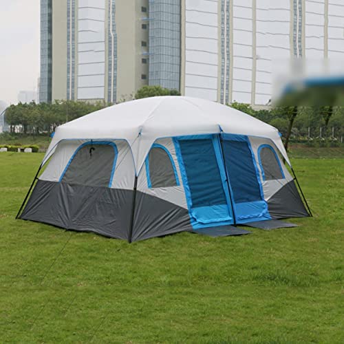 ATHUAH Outdoor-Zelt für 4–6 Personen, Campingzelt mit 2 Zimmern, wasserdichtes Kuppelzelt für Familien, großes Zelt, Überdachung, tragbar, für Outdoor-Camping, Wandern (Größe: Kleiner Typ) von ATHUAH